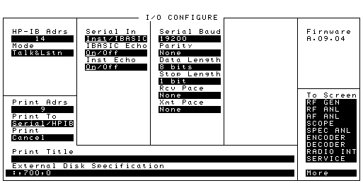 IO Configuration